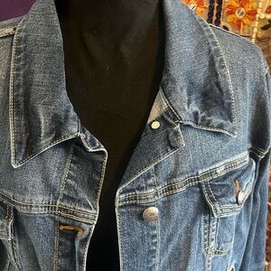 Denim Jacket, by Torrid size 0 . Denim cotton stretch blend . Great condition